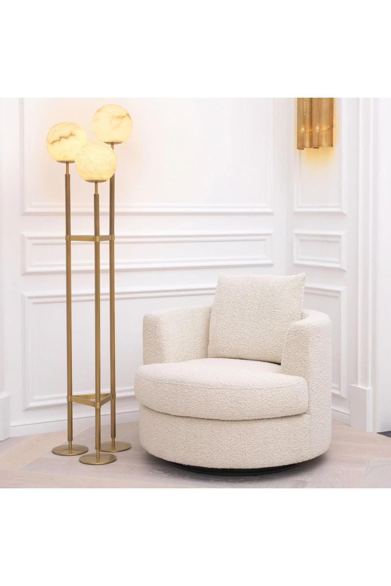 Cream Bouclé Swivel Chair | Eichholtz Felix | Eichholtzmiami.com