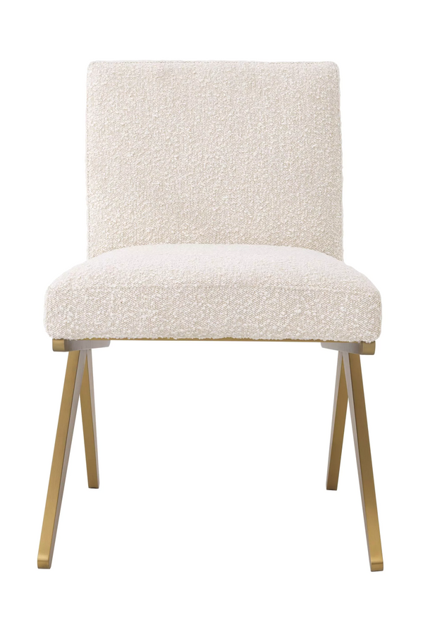 Cream Bouclé V-Leg Dining Chair | Eichholtz Fico | Eichholtzmiami.com