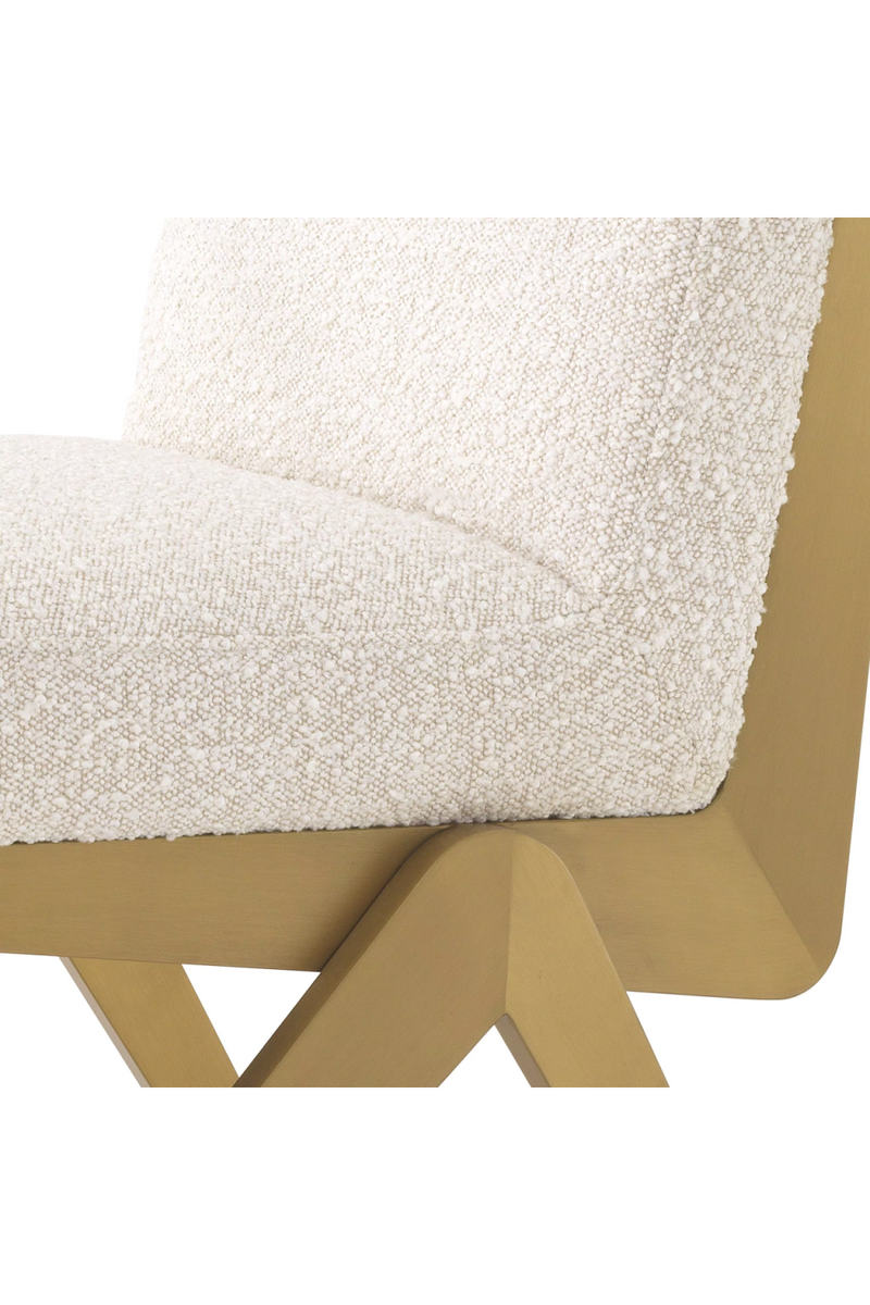 Cream Bouclé V-Leg Dining Chair | Eichholtz Fico | Eichholtzmiami.com