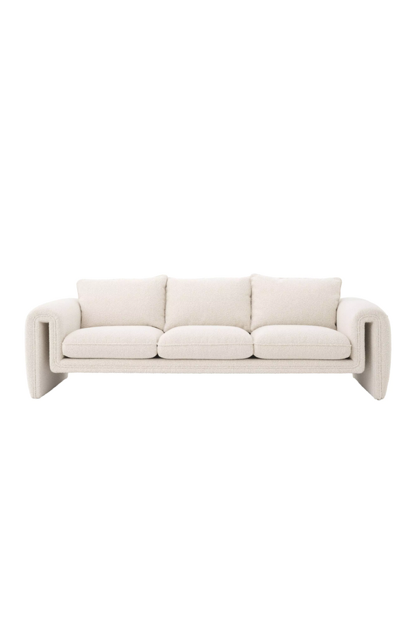 Cream Bouclé Upholstered Sofa | Eichholtz Tondo | Eichholtzmiami.com
