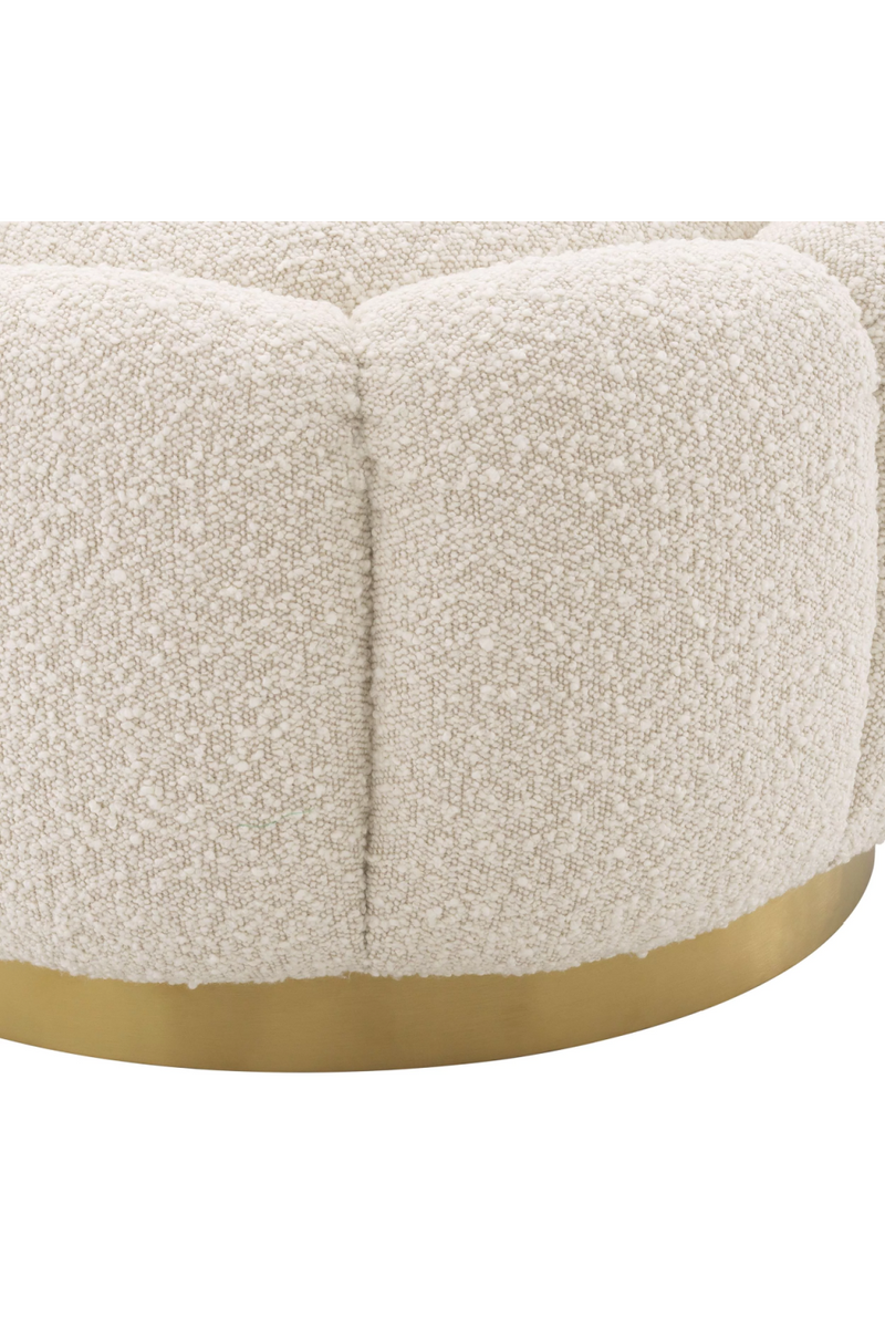 Cream Bouclé Modern Ottoman | Eichholtz Inger | Eichholtzmiami.com