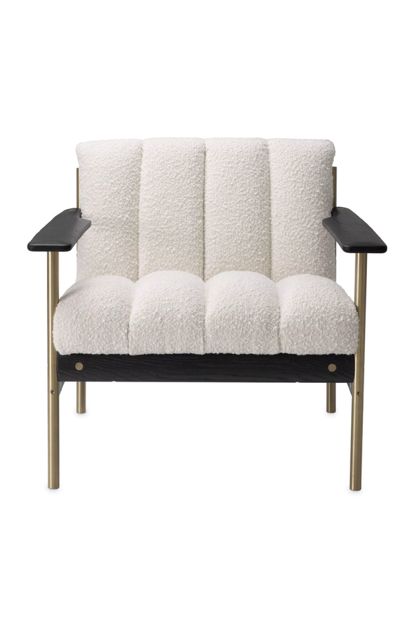 Cream Bouclé Channeled Armchair | Eichholtz Elan | Eichholtzmiami.com
