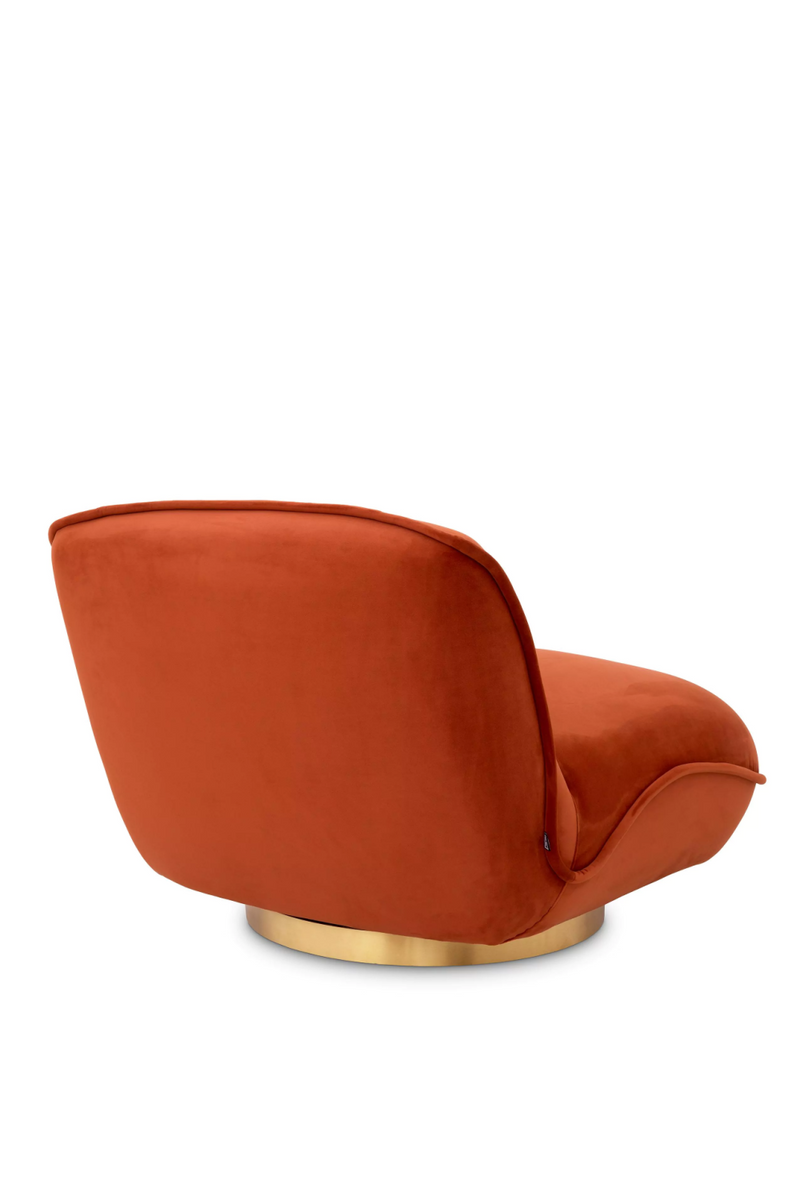 Orange Velvet Pillow Swivel Chair | Eichholtz Relax | Eichholtzmiami.com
