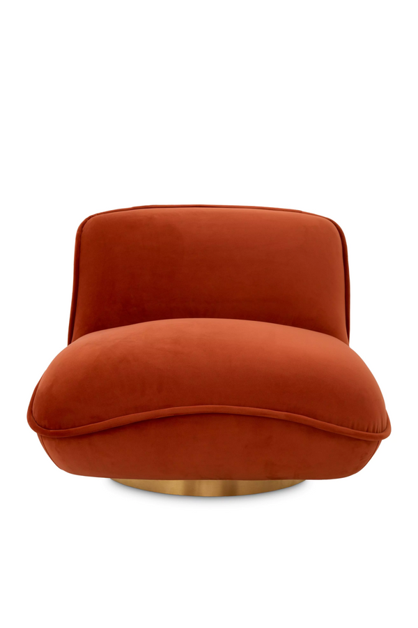 Orange Velvet Pillow Swivel Chair | Eichholtz Relax | Eichholtzmiami.com