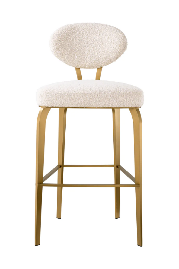 Bouclé Cream Bar Stool | Eichholtz Dorrego | Eichholtzmiami.com