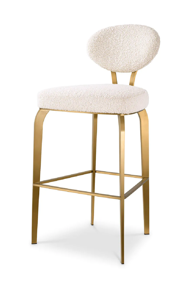 Bouclé Cream Bar Stool | Eichholtz Dorrego | Eichholtzmiami.com