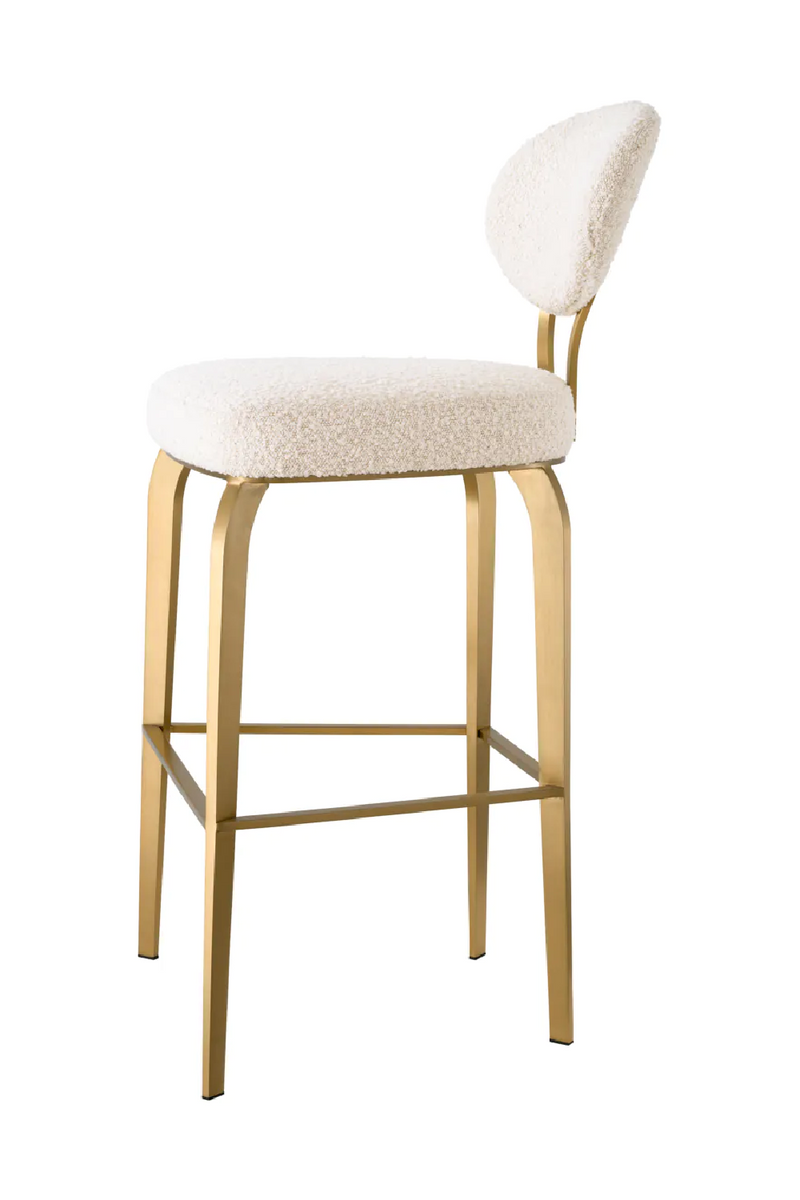 Bouclé Cream Bar Stool | Eichholtz Dorrego | Eichholtzmiami.com