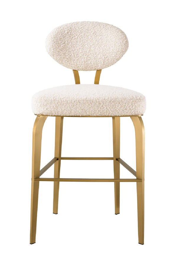 Bouclé Cream Counter Stool | Eichholtz Dorrego | Eichholtzmiami.com