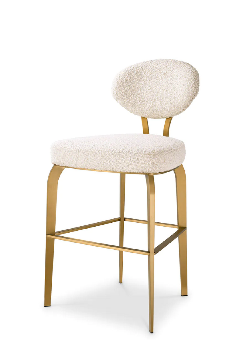 Bouclé Cream Counter Stool | Eichholtz Dorrego | Eichholtzmiami.com