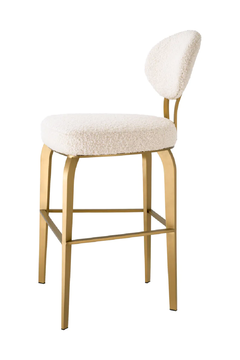 Bouclé Cream Counter Stool | Eichholtz Dorrego | Eichholtzmiami.com