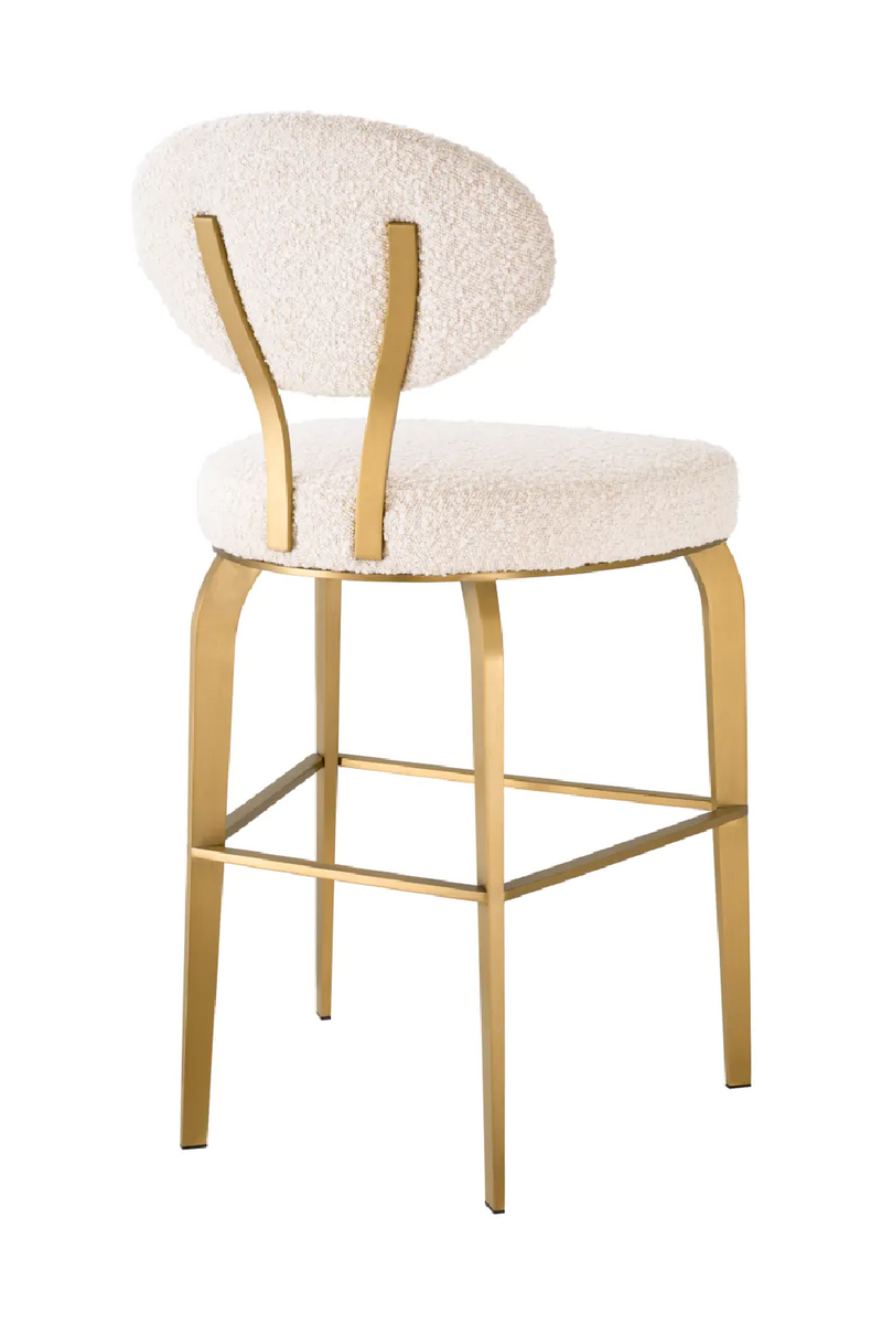 Bouclé Cream Counter Stool | Eichholtz Dorrego | Eichholtzmiami.com