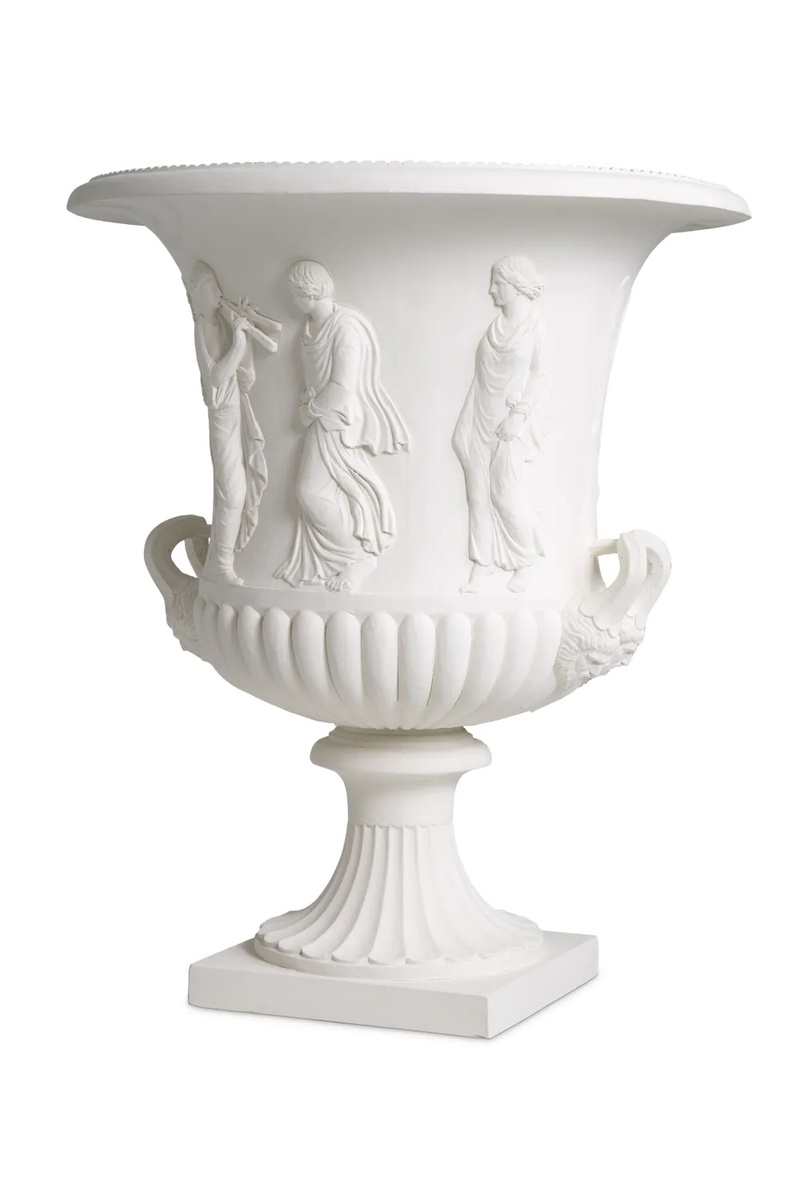White Classical Relief Vase | Met x Eichholtz Calyx-krater | Eichholtzmiami.com