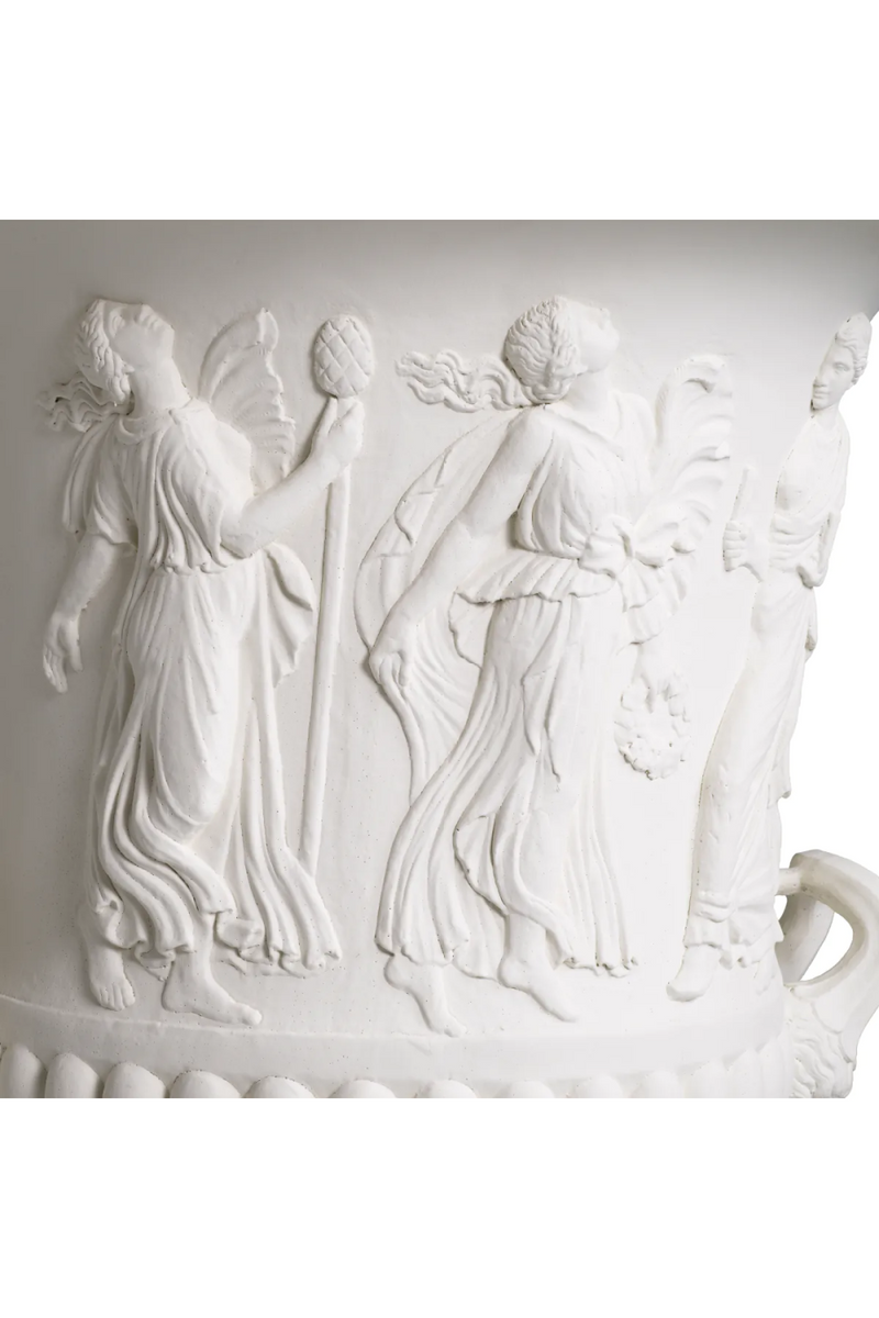 White Classical Relief Vase | Met x Eichholtz Calyx-krater | Eichholtzmiami.com