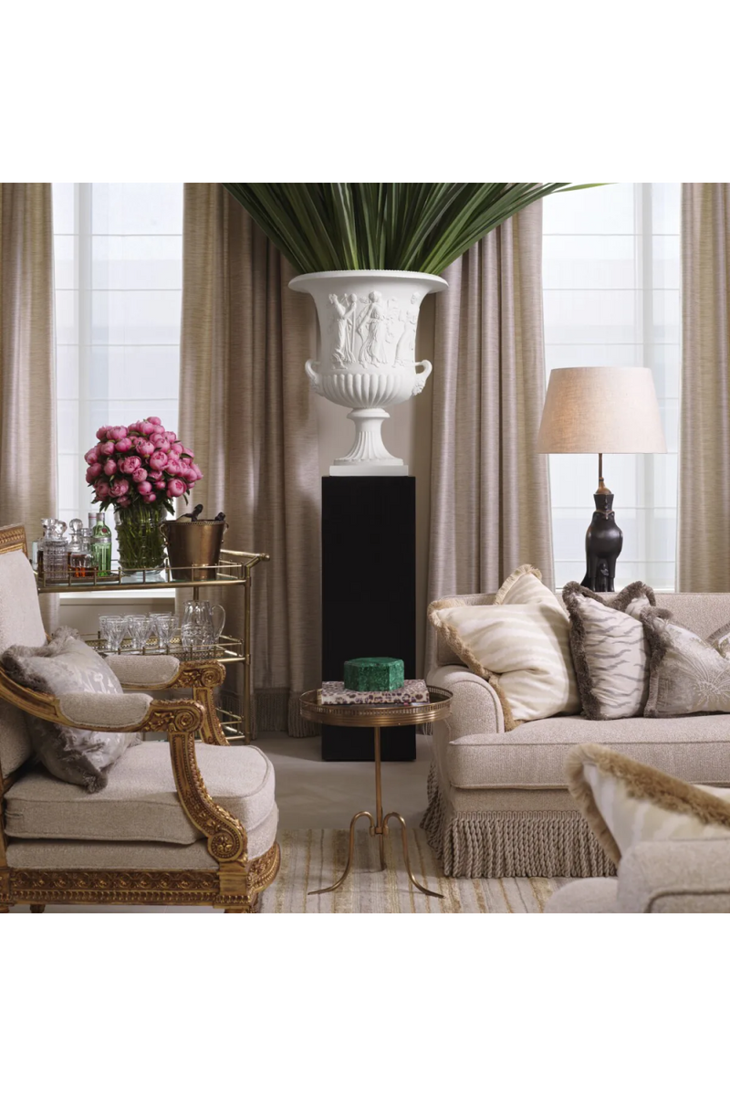 White Classical Relief Vase | Met x Eichholtz Calyx-krater | Eichholtzmiami.com
