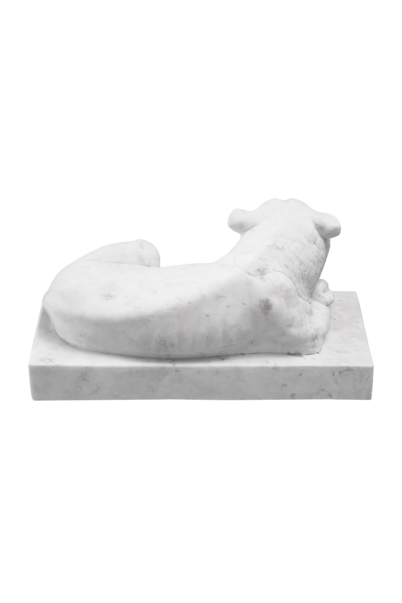 White Marble Sculpture | Met x Eichholtz Reclining Lion | Eichholtzmiami.com