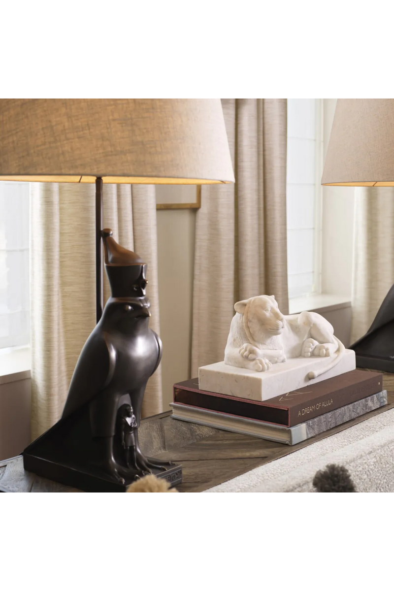 White Marble Sculpture | Met x Eichholtz Reclining Lion | Eichholtzmiami.com