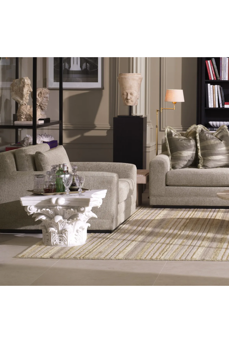 Carved White Marble Coffee Table | Met x Eichholtz Acanthus | Eichholtzmiami.com