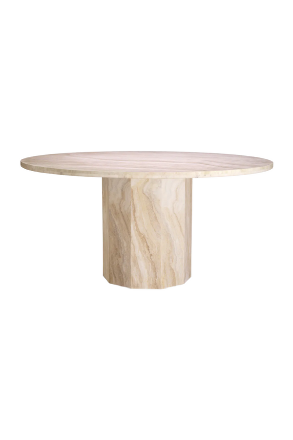 Round Travertine Dining Table | Met x Eichholtz Florence | Eichholtzmiami.com