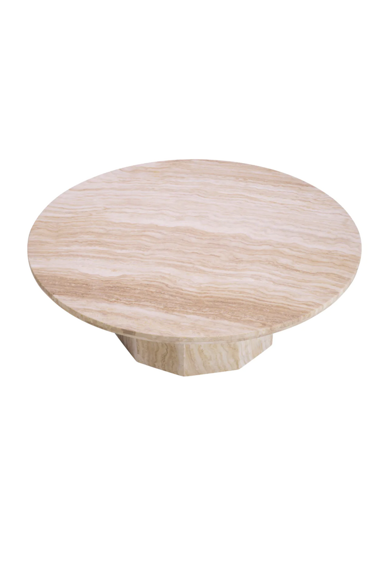 Round Travertine Coffee Table | Met x Eichholtz Florence | Eichholtzmiami.com