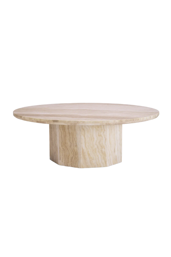 Round Travertine Coffee Table | Met x Eichholtz Florence | Eichholtzmiami.com