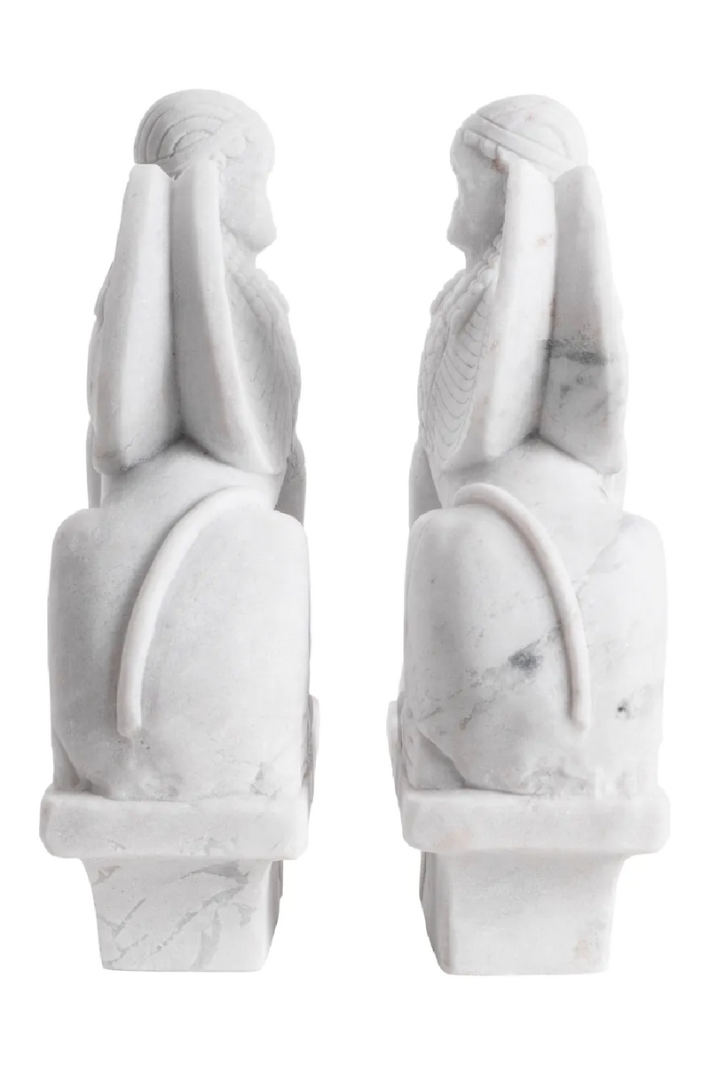White Marble Greek Sculpture Set (2) | Met x Eichholtz Sphinx | Eichholtzmiami.com