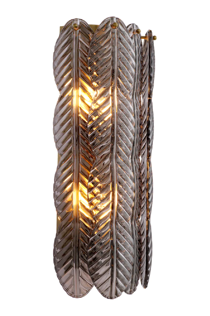 Smoke Glass Palm Wall Lamp | Met x Eichholtz  Sahure | Eichholtzmiami.com